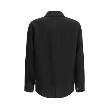 Giorgio Armani Black Viscose Dress Shirt