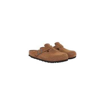 Birkenstock Beige Suede Leather Mules