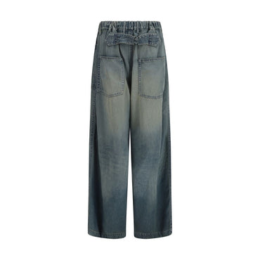 Maison Mihara Yasuhiro Blue Cotton Relaxed Fit Jeans