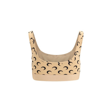 Marine Serre Beige Polyamide Sport Bra