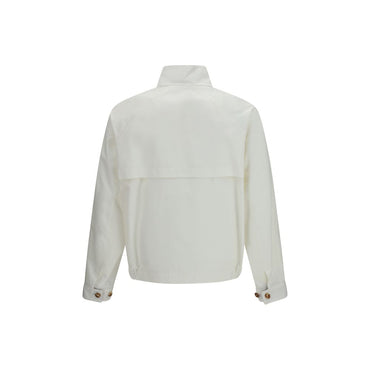 Brunello Cucinelli White Cotton Full-Length Jacket