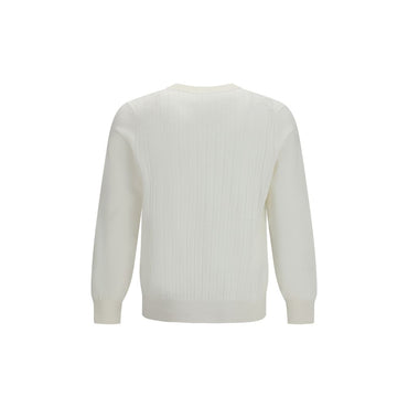 Brunello Cucinelli White Cotton Sweatshirt