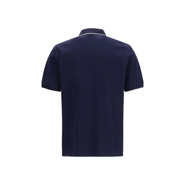 Brunello Cucinelli Blue Cotton Polo Shirt