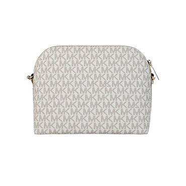 Michael Kors Women'S Back Slip Pocket Signature Canvas Crossbody Bag, Vanilla
