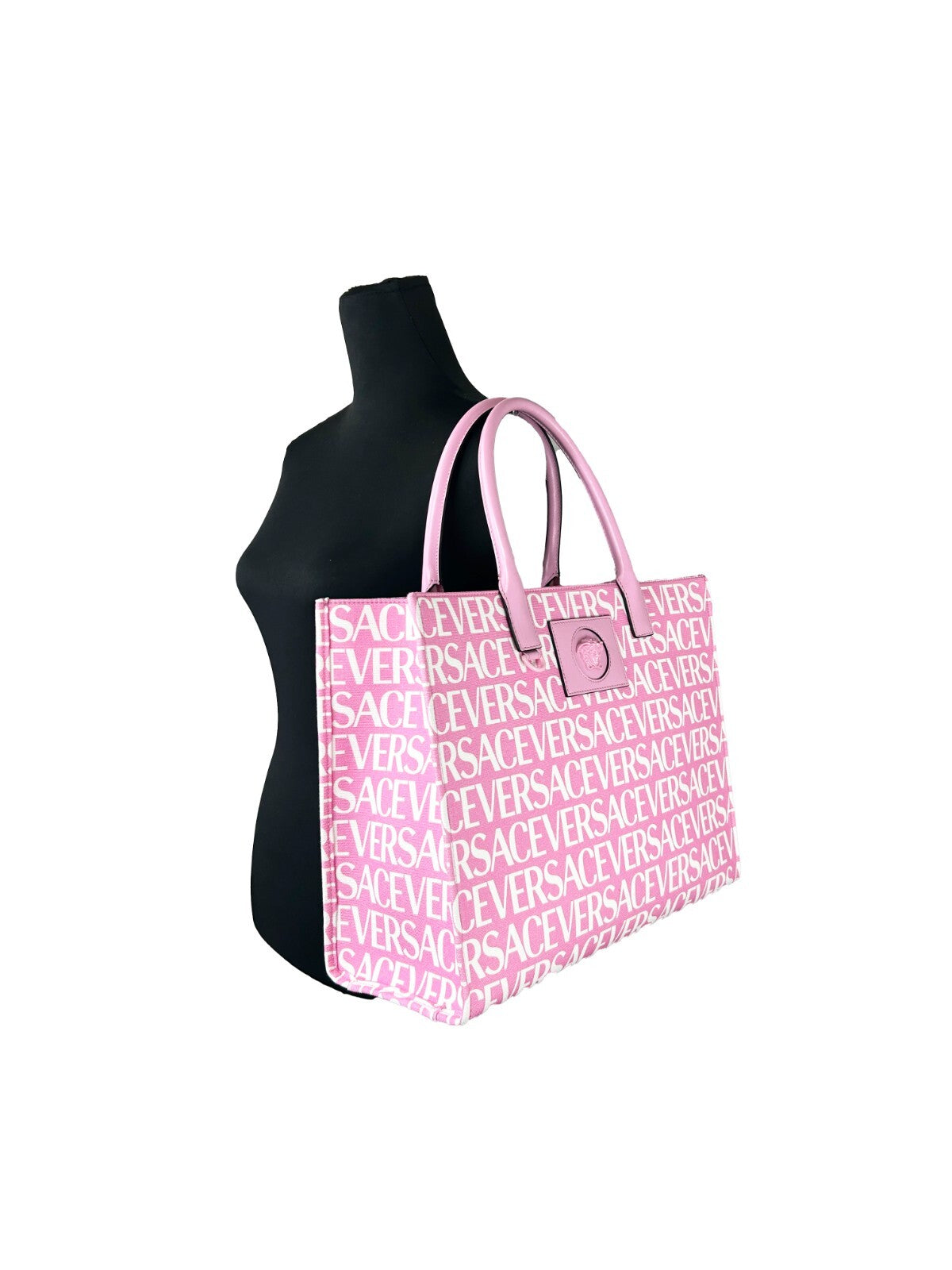 Versace Medusa Large Canvas Large Tote Bag Baby Pink