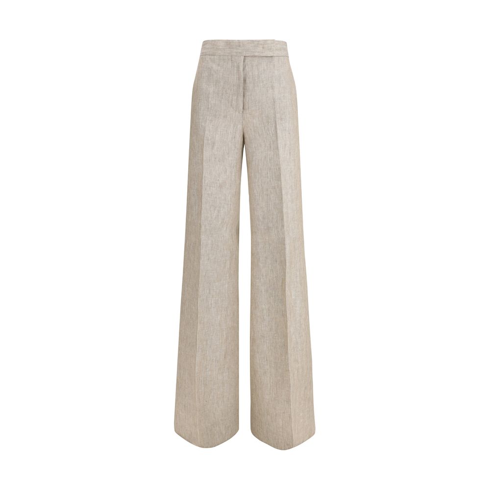 Max Mara Beige Linen Casual Pants