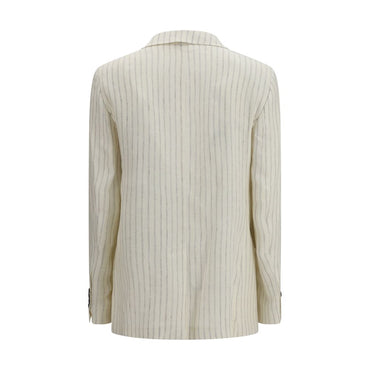 Max Mara Beige Linen Blazer