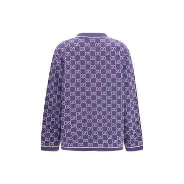 Gucci Purple Cotton Cardigan