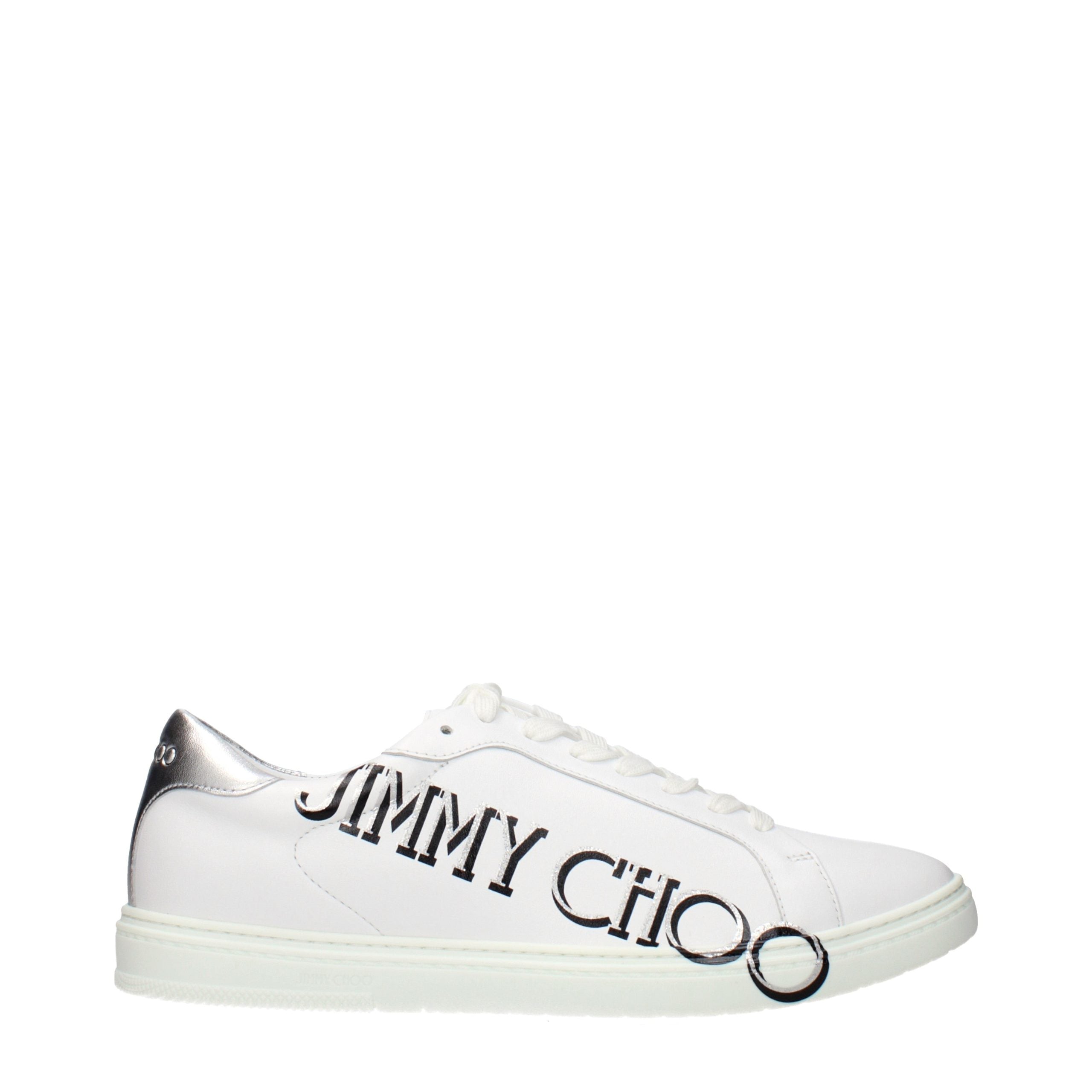 Jimmy Choo White Leather Sneakers