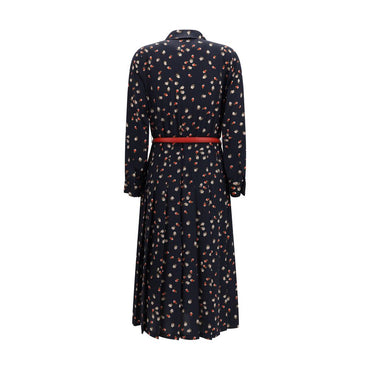 Max Mara Blue Silk Casual Dress