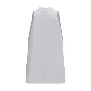 Darkpark White Cotton Tank Tops