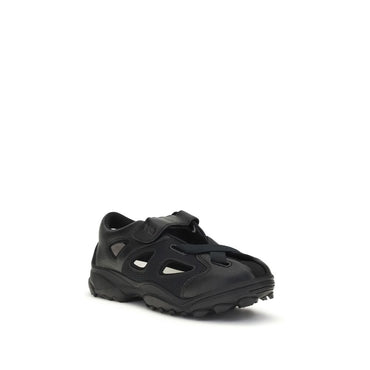Y-3 Black Calf Leather Bos Taurus Sandals