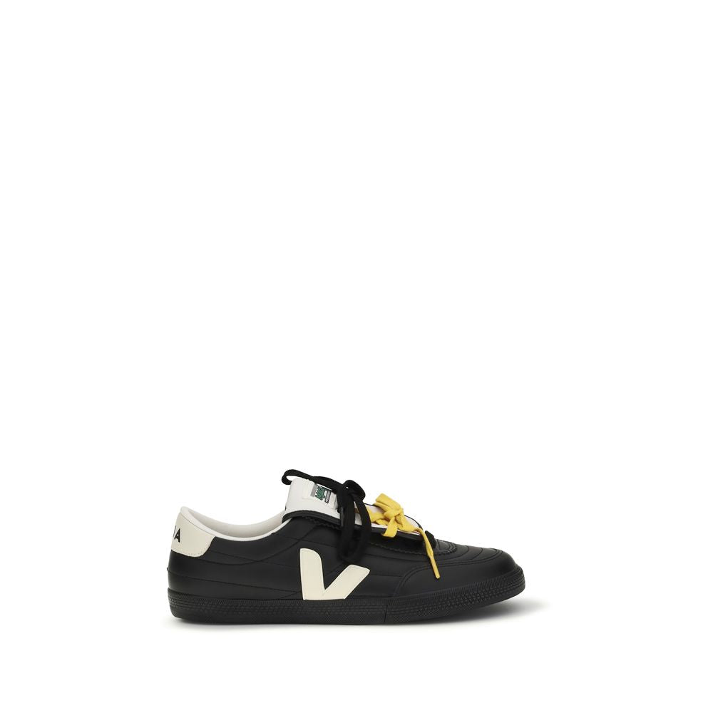 Veja Black Calf Leather Bos Taurus Athletic Sneakers