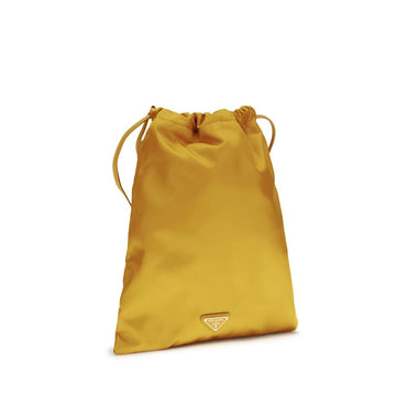 Prada Orange Recycled Polyamide Clutch Bag