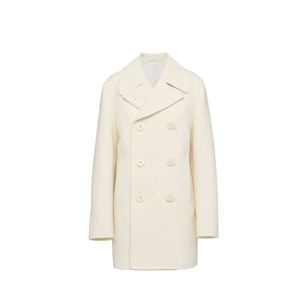 Prada White Wool Coat