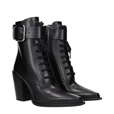 Jimmy Choo Black Leather Ankle Boots