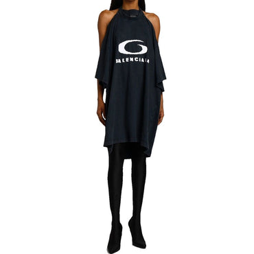 Balenciaga Black Cotton Casual Dress