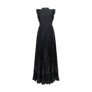 Self-Portrait Black Polyester Casual Dress