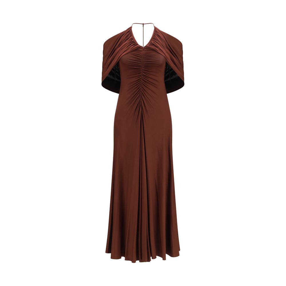 Self-Portrait Brown Viscose Casual Dress – Luxury Collections