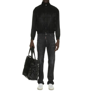 Saint Laurent Black Silk Bomber