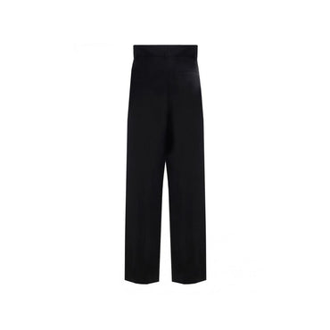 Salvatore Ferragamo Black Silk Casual Pants