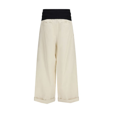 Darkpark Beige Cotton Casual Pants