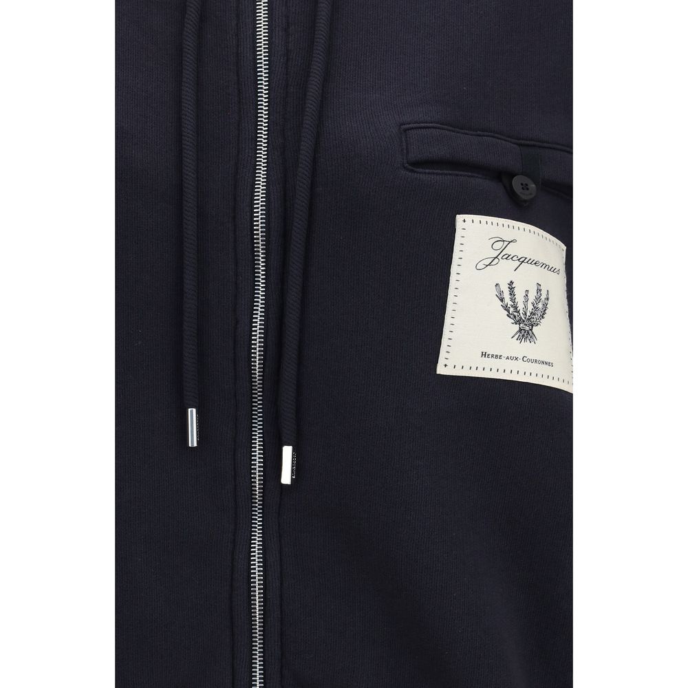 Jacquemus Blue Cotton Sweatshirt
