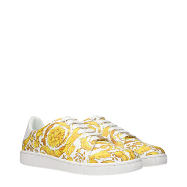 Versace Blue Leather Sneakers