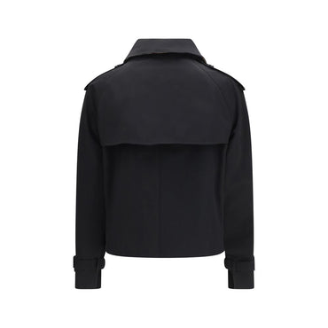 Burberry Black Cotton Trench Coat