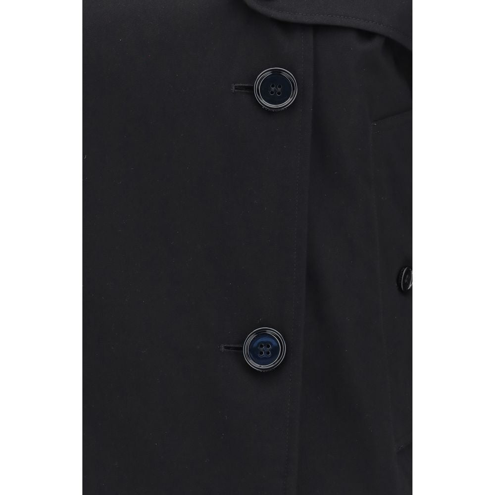 Burberry Black Cotton Trench Coat