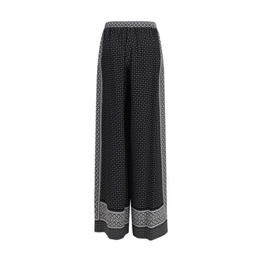 Ermanno Scervino Black Silk Casual Pants