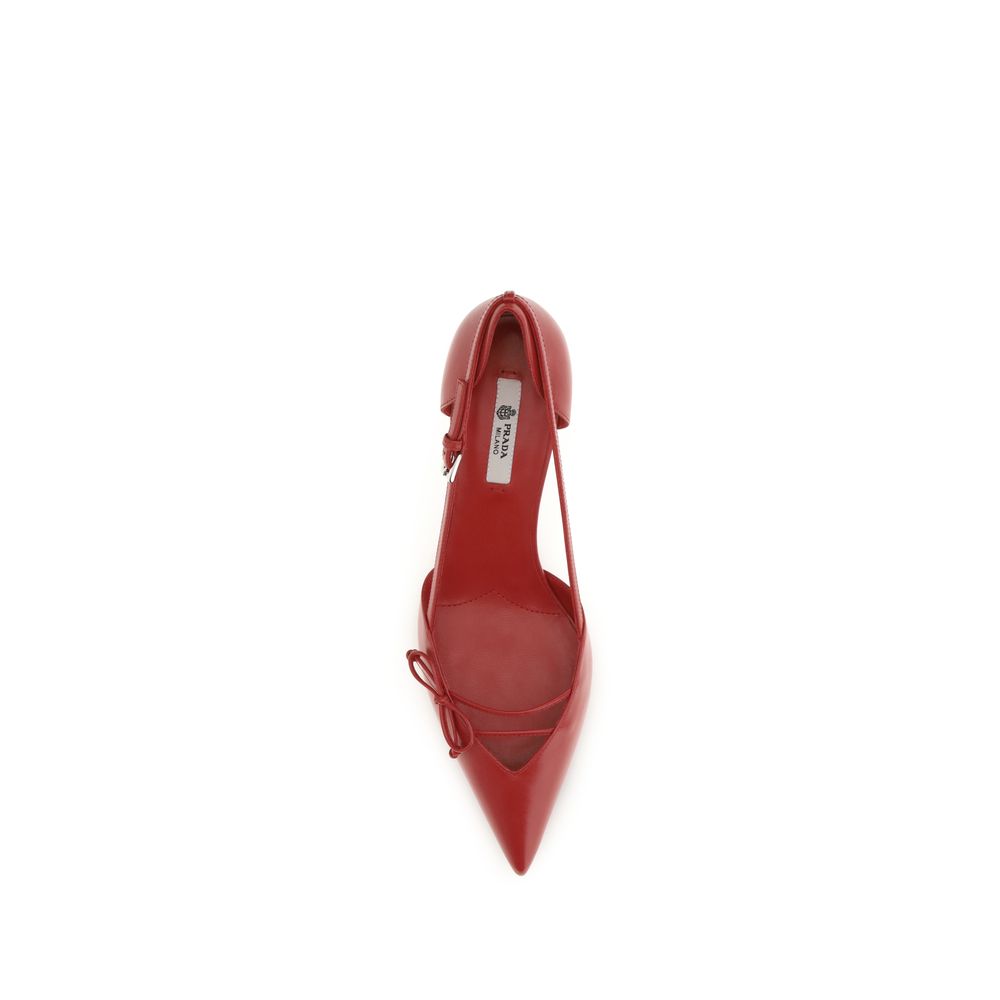 Prada Red High Heel Pumps