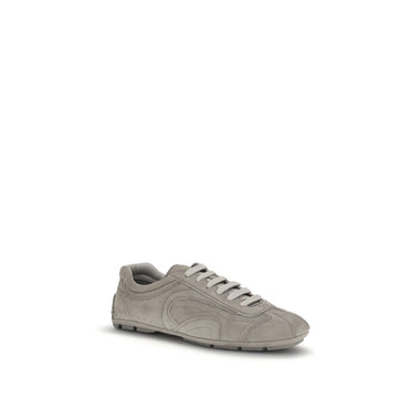 Prada Beige Lamb Ovis Aries Aries Athletic Sneakers