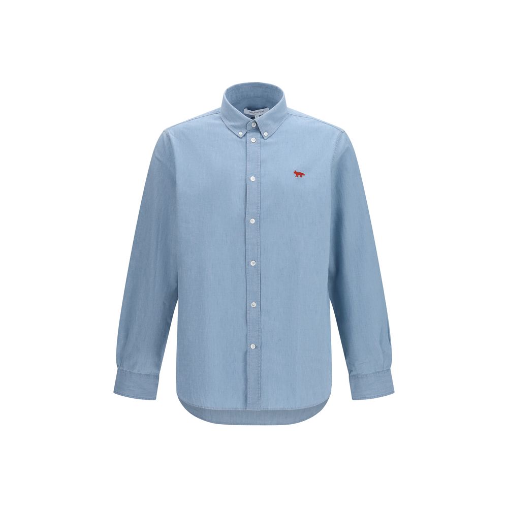 Maison Kitsuné Blue Cotton Shirt