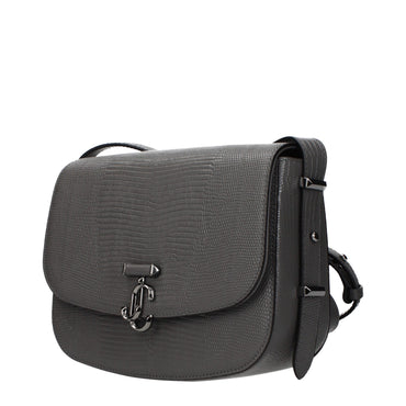 Jimmy Choo Gray Leather Crossbody Bag