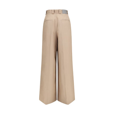 Balenciaga Beige Cotton Flared Pants