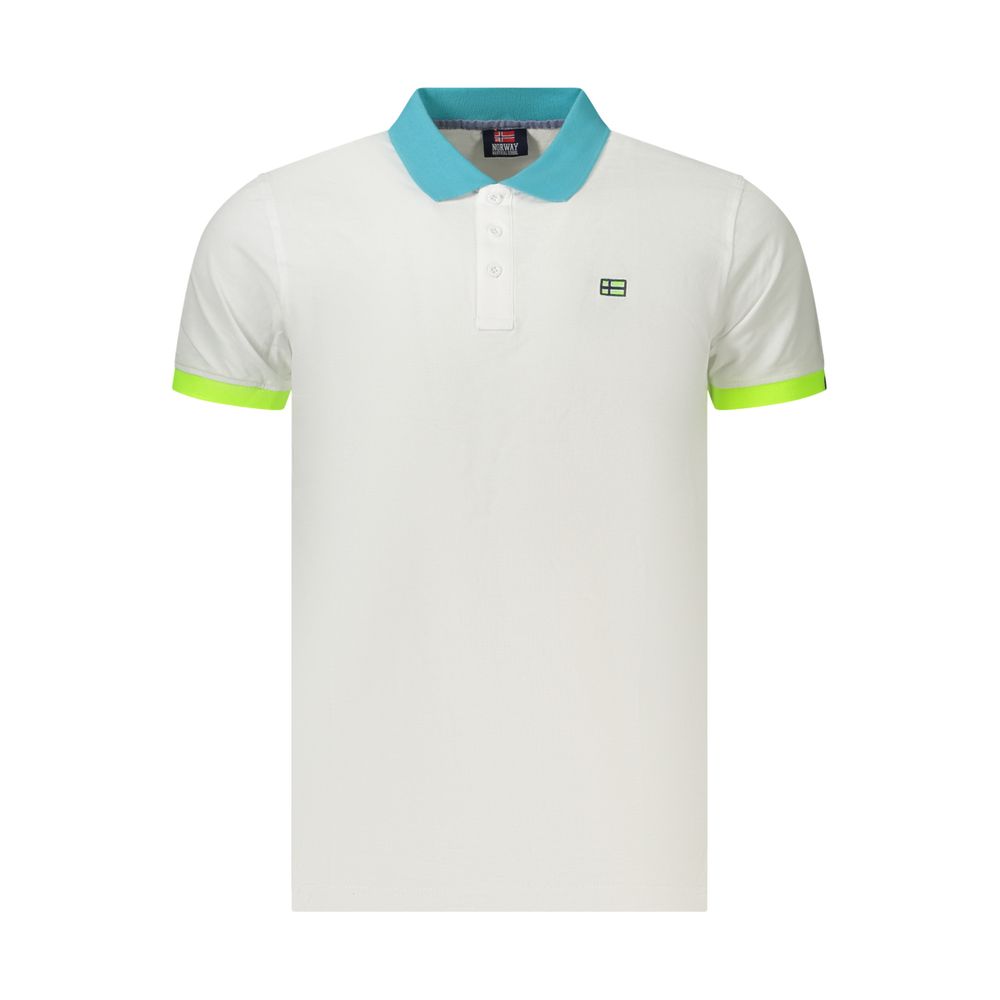 Norway 1963 White Cotton Polo Shirt