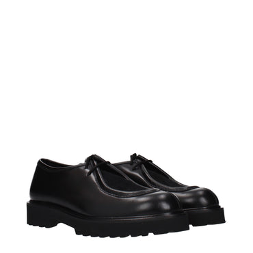 Max Mara Black Leather Oxfords And Derbies