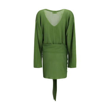 The Attico Bicolor Viscose Casual Dress