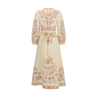 Zimmermann Beige Linen Casual Dress