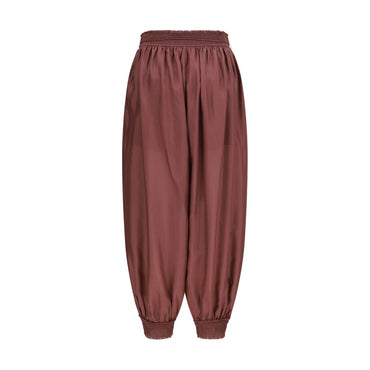 Zimmermann Bordeaux Silk Casual Pants