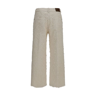 Brunello Cucinelli Beige Cotton Cropped Pants