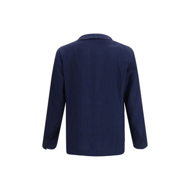 Tagliatore Blue Wool Oves Aries Blazer