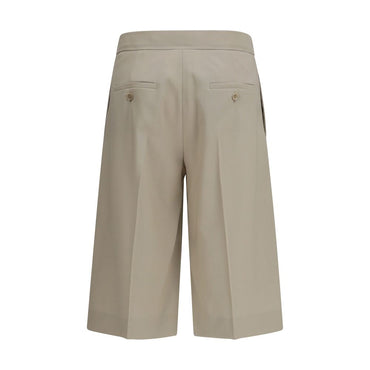 Max Mara Beige Wool Oves Aries Bermuda Shorts