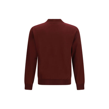 Valentino Bordeaux Wool Oves Aries Polo Shirt