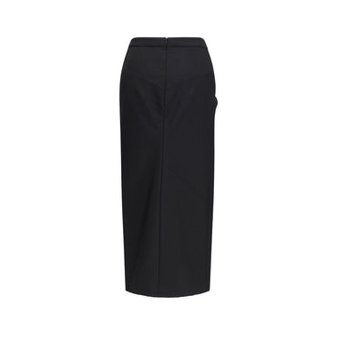 Givenchy Black Wool Oves Aries Midi Skirt