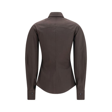 Brunello Cucinelli Brown Cotton Dress Shirt