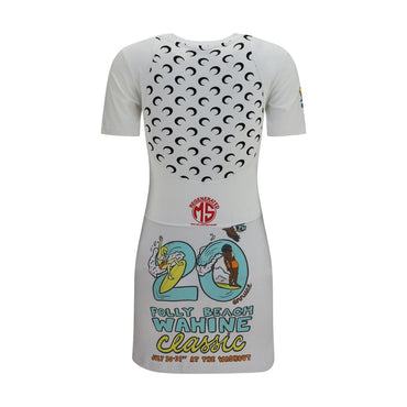 Marine Serre White Cotton Casual Dress