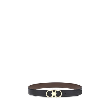 Ferragamo Black Calf Leather Bos Taurus Regular Belt