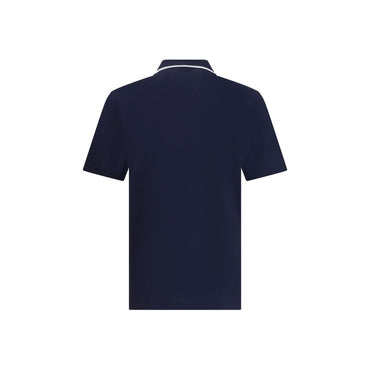 Ferragamo Blue Cotton Polo Shirt
